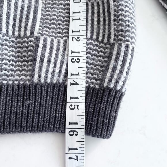 Misha & Puff Illusion Funnel Neck Sweater Grey & White size 4 - Picture 5 of 6